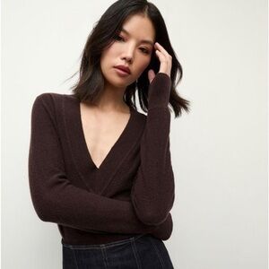 Veronica Beard Coleta V-neck Cashmere Sweater
